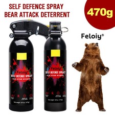 2 Pack Feloiy Home Self Defense 16oz 35Ft, Bear Repellent Spray New w/Holster