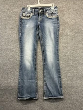Vigoss Jeans Women 5/6 L33 Dublin Bootcut Embellished Denim Pants