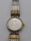 Vintage Seiko V400-1229 Watch Quartz White Dial Gold Tone Bracelet Working