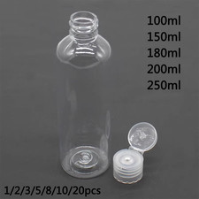 Empty Plastic Bottles Travel Caps for Hand Gels Lotion 100/150/180/200/250 ML