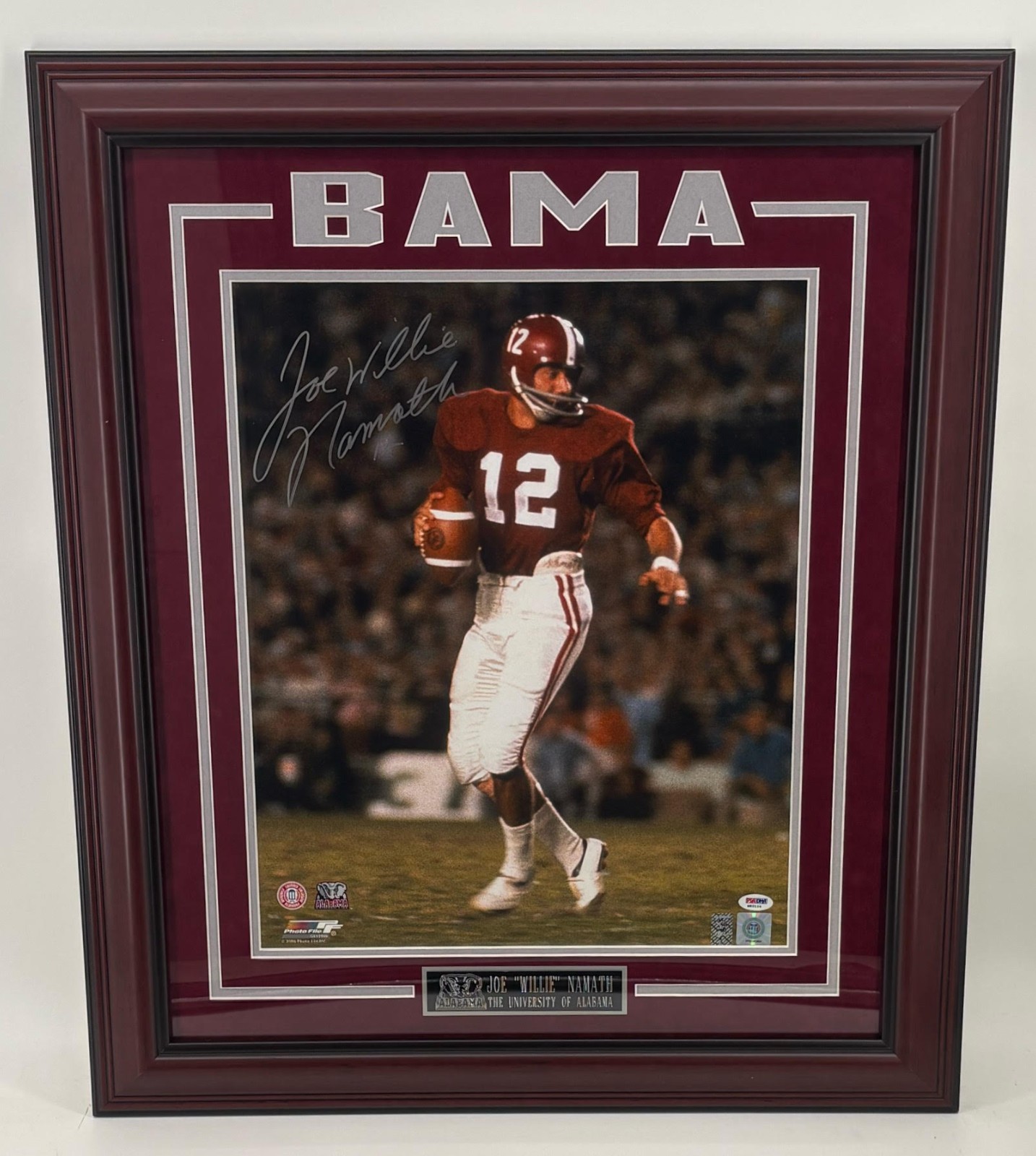 Joe Namath Autographed Signed Alabama Crimson Tide 16x20 Alabama - framed 