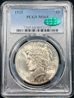 1925 PCGS MS64 CAC Silver Peace $1 - Nice Example