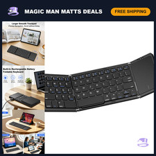 Foldable Bluetooth Keyboard with Touchpad - Portable Mini Wireless Keyboard