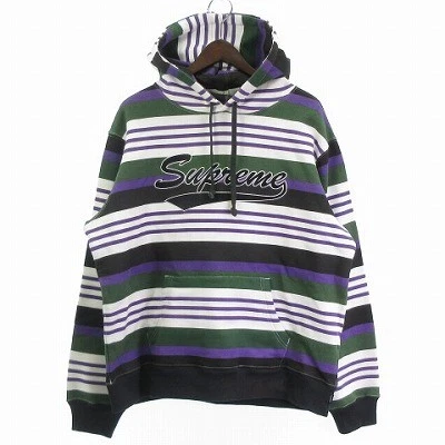 Pull à capuche Supreme 18Aw bordure multicolore M homme S V39