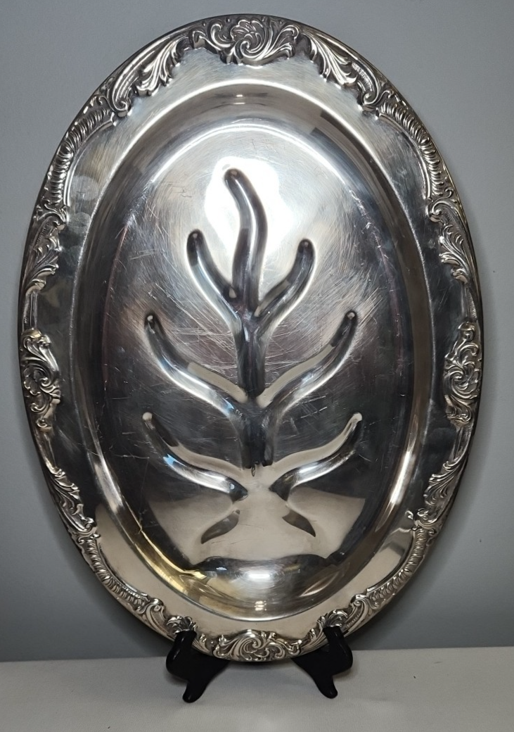 F.B. Rogers Silver Co. 1883 Footed Meat Platter #6604 | eBay