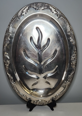 F.B. Rogers Silver Co. 1883 Footed Meat Platter #6604 | eBay
