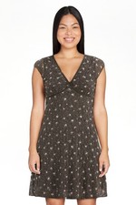 No Boundaries Women’s Lace Mini Dress – Floral, Size XS, Chocolate Brown