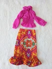 Vtg 1972 Barbie Purple pleasers #3483 Blouse & Skirt Please Read