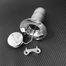 Filler With Key Cap 1-12 Steel Flush Mount Polished Stainless Fuel Filler Neck