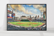 Comerica Park Stadium Wall Art Print: Detroit Tigers Baseball MLB Fans Picture