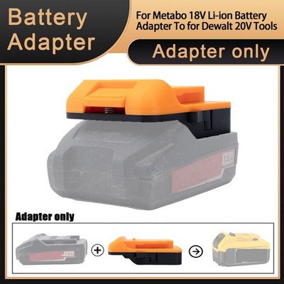 Adapter For Metabo 18V Li-Ion Battery Adapter To For Dewalt 18/20V Cordless Tool