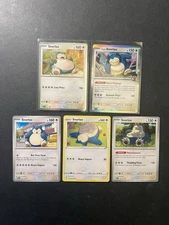 5 Snorlax Pokemon Card Collection Holo Cosmos Rare BSP SVP122 SWSH SV PTCG