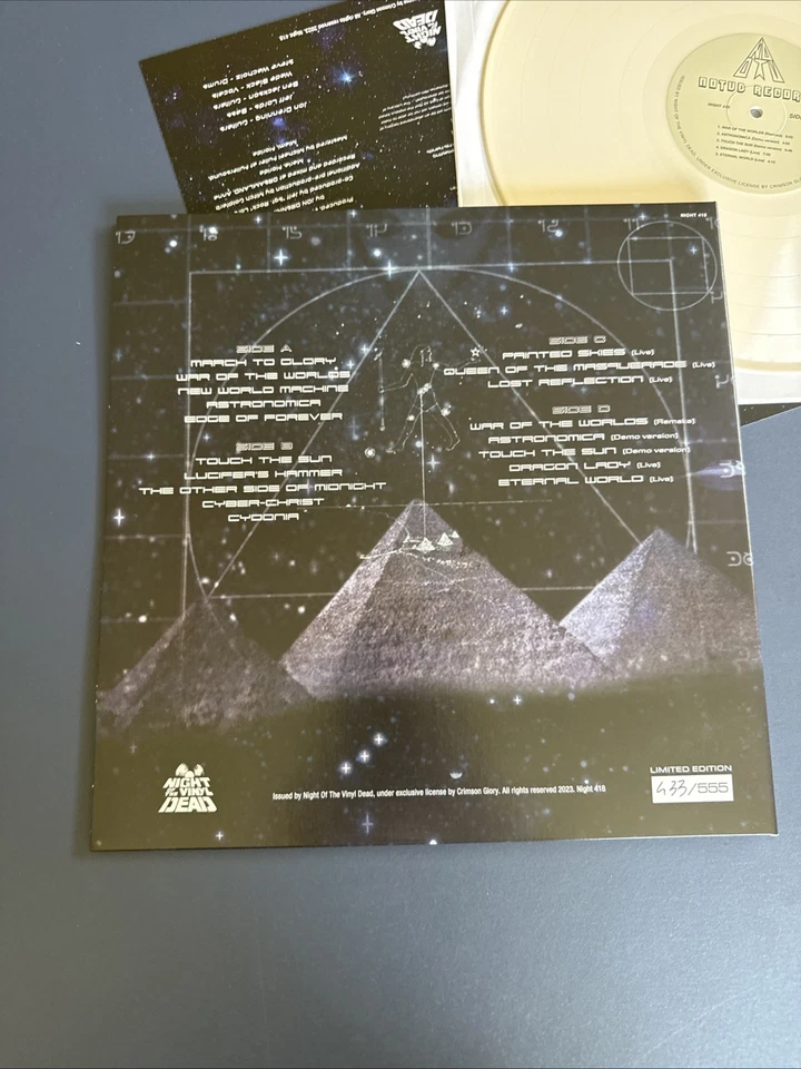 Crimson Glory – Astronomica 2023 433/555 2023 White LP Vinyl NM - Image 3 of 3
