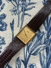 VTG Seiko Tank Watch  V700-5K30 - Men's Gold Tone with Champagne Dial Running