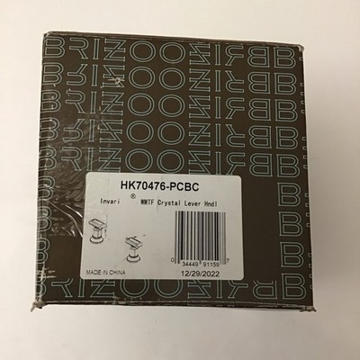 Brizo HK70476-PCBC Invari WMTF Crystal Lever Handle Kit In Polished Chrome New