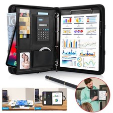 Zipper Conference Folder A4 Travel PU Leather Document Folder Organizer Folder