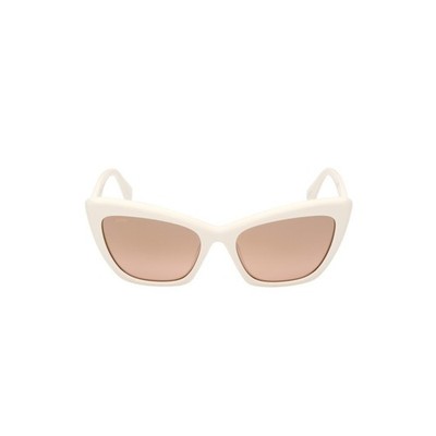 Max Mara LOGO14 MM0063 21G White Cat Eye Plastic Sunglasses Frame 57-18-145