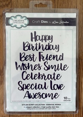 Creative Expressions Stylish Script Collection - Essential Words Dies