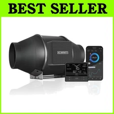 Smart 4-Inch Inline Exhaust Fan for Hydroponics