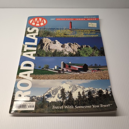 1997 AAA Road Atlas - US, Canada, Mexico, Good Used Vintage Condition