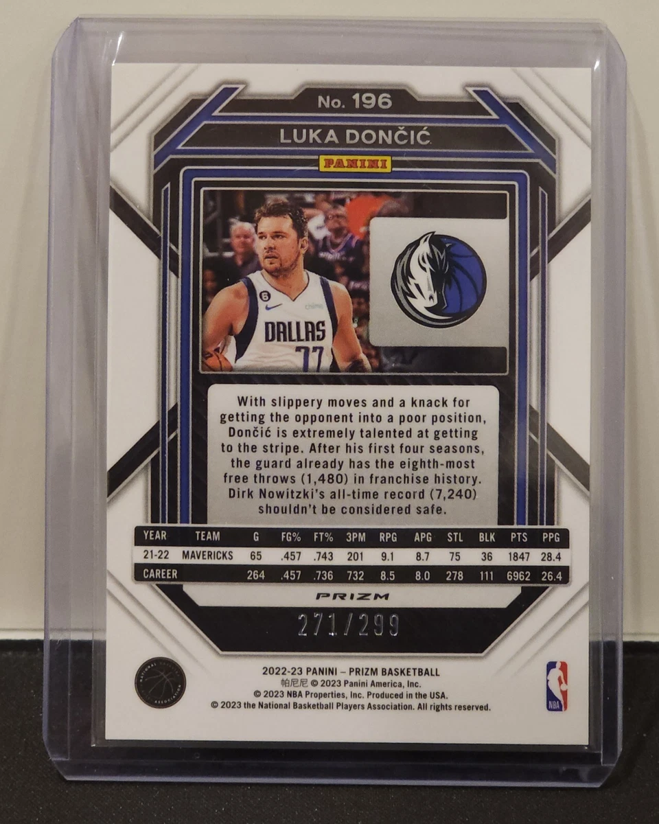 Luka Doncic 2022-23 Panini Prizm #196 Red Prizm Refractor /299 - MAVERICKS