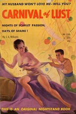 Carnival of Lust by J.X. Williams Vintage Sleaze GGA Pulp Paperback 1959 1st FN