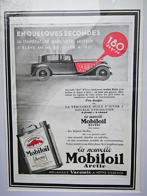 Alte Werbung Mobiloil Wasserspeier unter Rahmen no Esso Shell Spido Bp energol