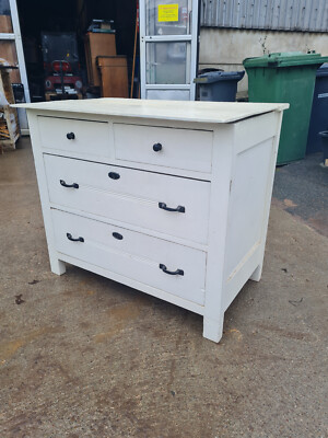 schöne alte Kommode Schrank Shabby Weiß Bauernschrank
