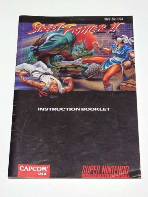 Street Fighter II 2 Super Nintendo SNES Instruction Manual Booklet Only