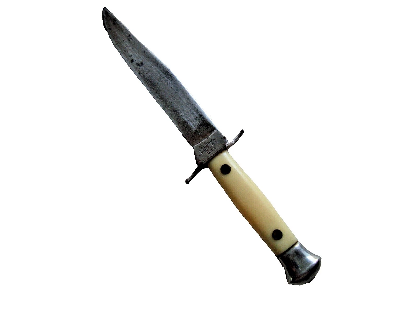 Mango de Plástico Blanco Cuchillos de Hoja Fija De Colección