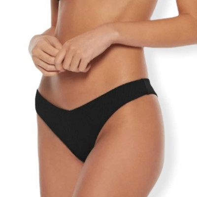 NEW Onia Bikini Bottom Women XL Black Ashley Ribbed Striped Brief Swimsuit Beach