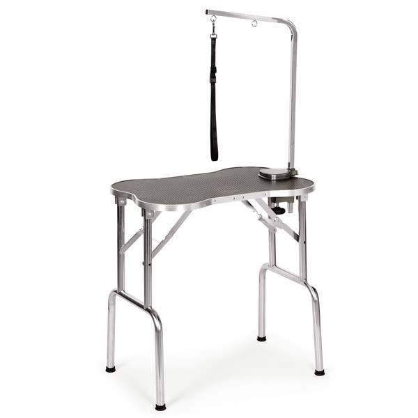 Black Bone Shaped Folding Groomers Tables Grooming Arm & Loop Choose