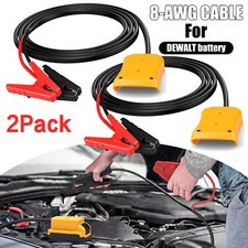 2Pack 5.9FT Jump Starter 8AWG Jumper Cables Charger Adapter for Dewalt Battery