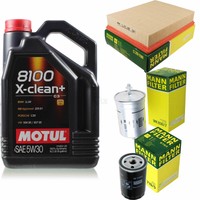 MANN-FILTER Inspektionspaket 5L Motul 8100 X-Clean+ 5W-30 FüR Vw Transporter Iv