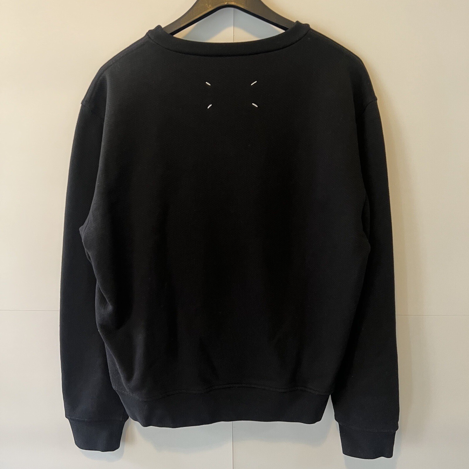 Maison Margiela Embroidered Inverted Logo Sweatshirt Black Men