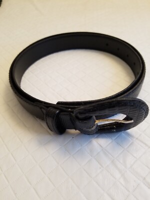 Ceinture En Cuir Noir Style Indien - Longueur 37 Pouces - Occasion