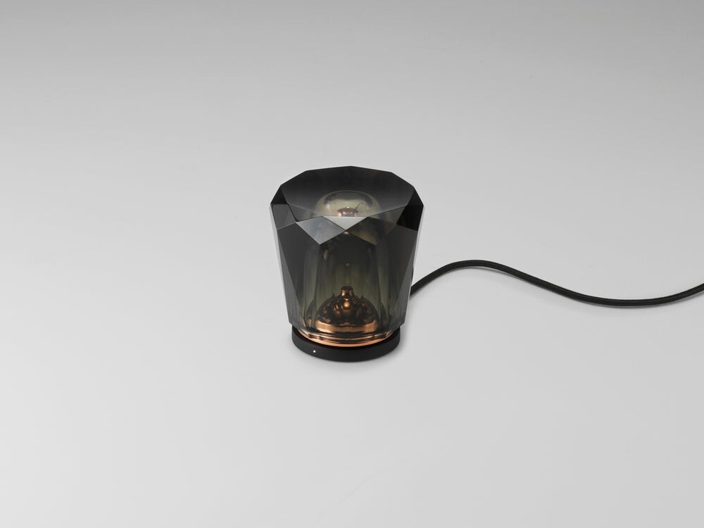 Ambientec Xtal Acrux Cordless LED Table Lamp Light Dark Gray Set