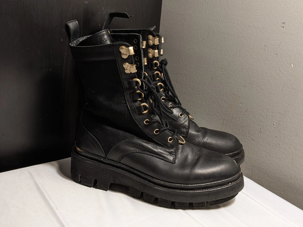 Mens chunky black shop boots
