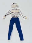 Vintage My First Barbie #5612 Winter Jumpsuit Hat-3481 The Short Set Fabric BIN1