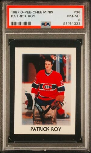 1987 O-PEE-CHEE MINI LEADERS PATRICK ROY #36 PSA 8 NM-MINT MONTREAL CANADIANS - Picture 1 of 1
