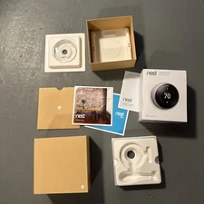 BOX ONLY - Google Nest Thermostat Empty Retail Box for T3007ES : Stainless Steel