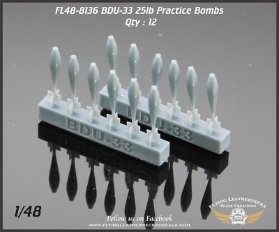 1/48 Flying Leathernecks FL48-8136 BDU-33 25lb practice bombs