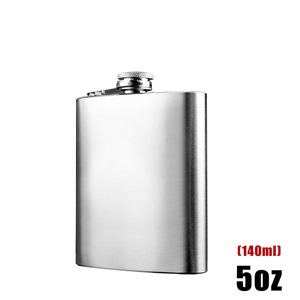 Hip Flask Liquor Whiskey Alcohol Cap Stainless Steel Pocket Wine Bottle