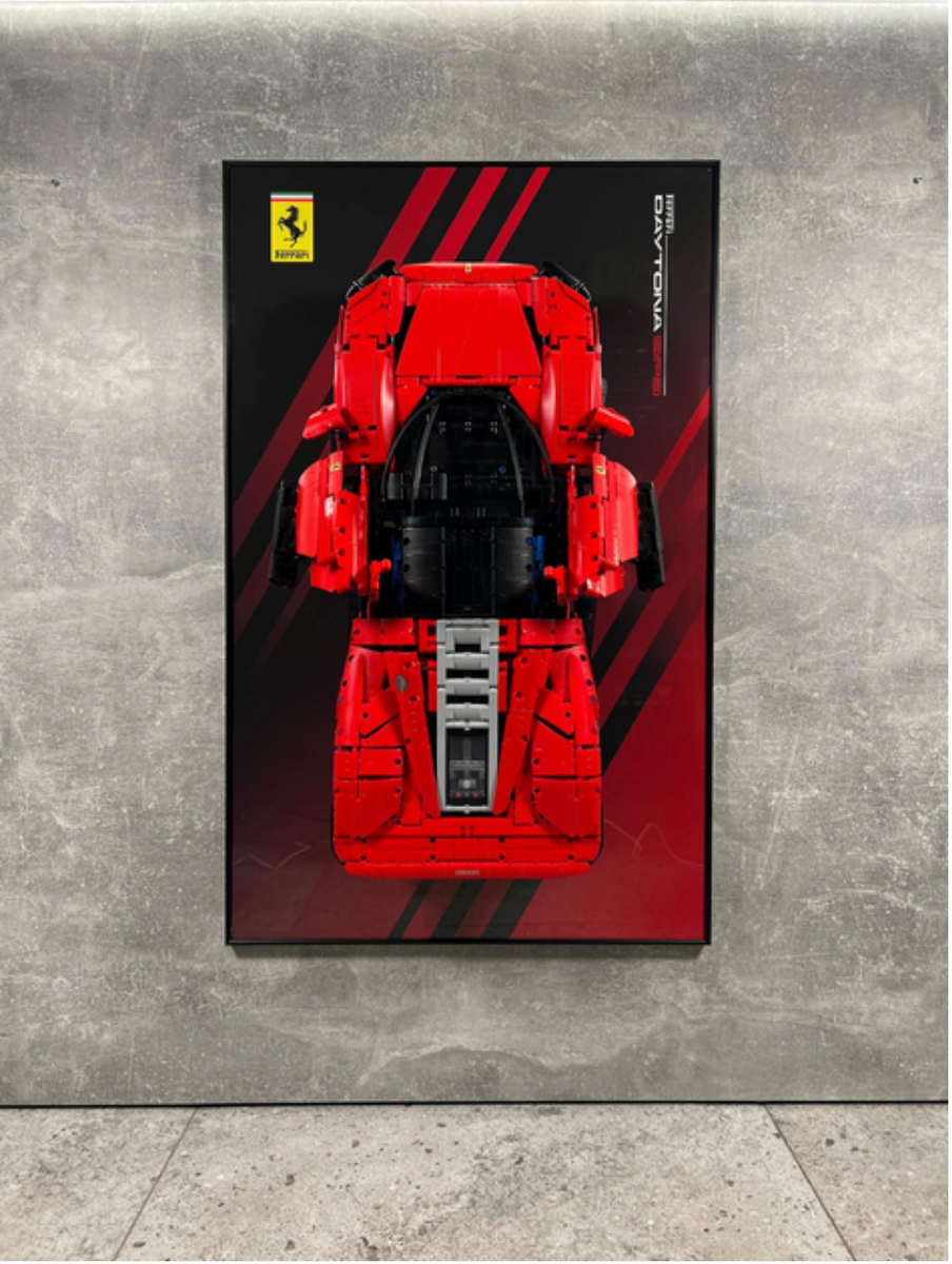 LEGO Art Wall Holder Frame 80x50 cm. for LEGO Technic Ferrari