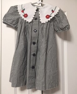 girls black gingham dress
