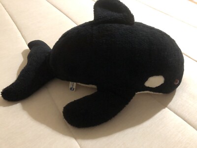 Vtg SHAMU Orca Killer Whale Sea World Plush Black/White Stuffed Animal Toy 21''