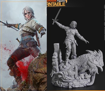 Cidi Fan art figure resin model kit 3d printed 16k unpainted unassembled
