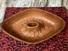 VTG Nut Dish MCM Retro Acorns & Oak Leaves Designs-Resin Type