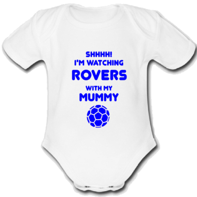 BLACKBURN@ ROVERS MUMMY Babygrow Baby Vest Grow FOOTBALL GIFT FROM