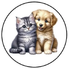 ADORABLE PUPPY AND KITTEN ENVELOPE SEALS LABELS STICKERS PARTY FAVORS